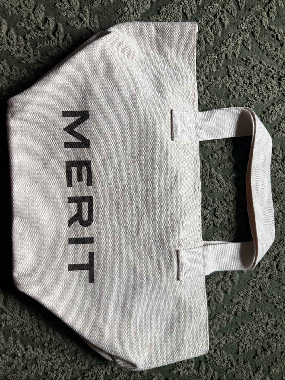 MERIT Cream Canvas Tote Bag
